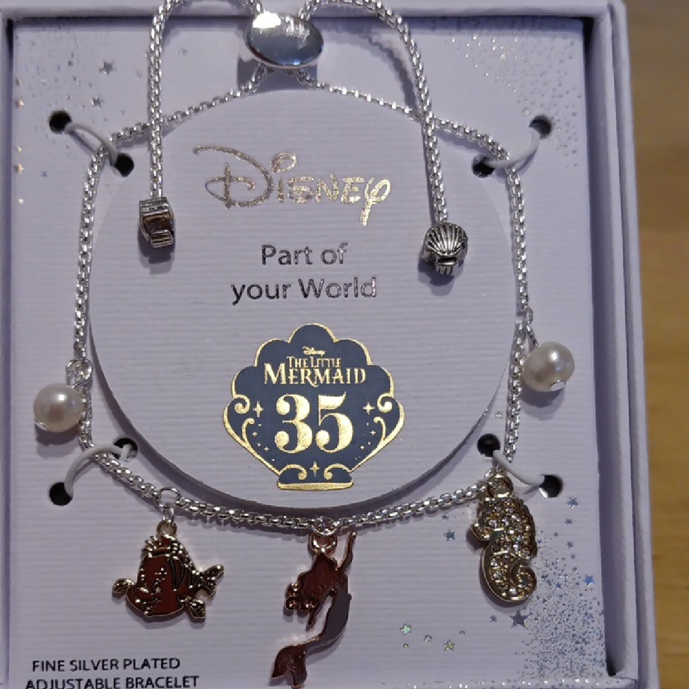 Disney Silver Little Mermaid Charm Bracelet - Picture 2 of 3